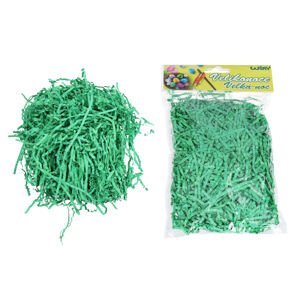 Tráva dekorační papírová, zelená 30g