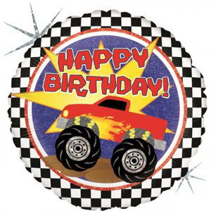 Balónek fóliový Happy Birthday monster truck Albi