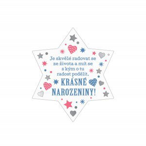 Plaketka hvězda - Narozeniny Albi