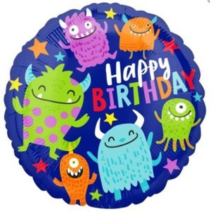 Balónek fóliový Happy Birthday strašidýlka Albi