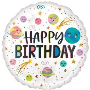 Balónek fóliový Happy Birthday  vesmír Albi