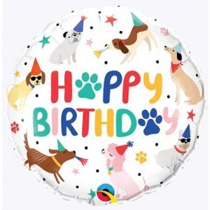Balónek fóliový Happy Birthday pejsci Albi