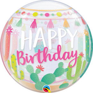 Balónek bublina Happy Birthday lama Albi