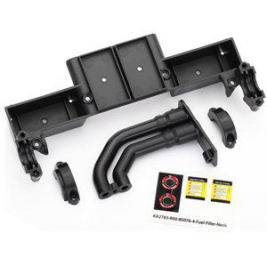 Traxxas Chassis tray/ driveshaft clamps/ fuel filler (black)