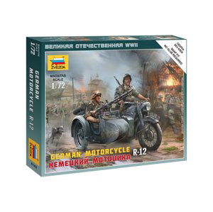 Zvezda Easy Kit German Motorcycle R-12 (1:72)