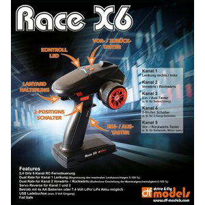 RACE X6 - 5ch RC souprava