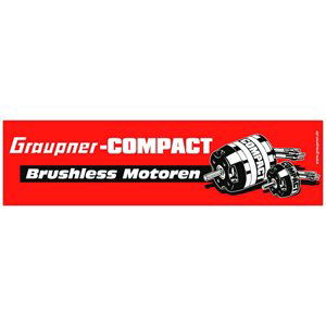 Banner reklamní " GRAUPNER COMPACT Brushless motory" 3400x960mm