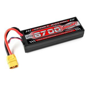 Sport Racing 50C - 6700mAh - 7,4V-LiPo Stick Hardcase-XT90