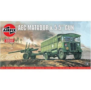 Airfix AEC Matador s 5.5" kanónem (1:76) (Vintage)