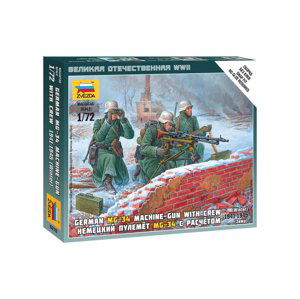 Zvezda figurky Ger. Machine-gun with Crew (Winter Uniform) (1:72)