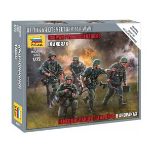 Zvezda figurky - German Panzergrenadiers WWII (1:72)