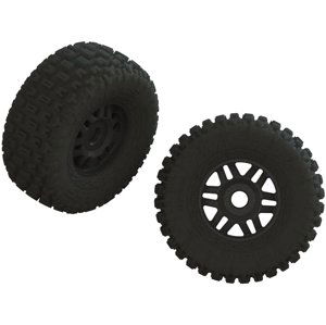 Arrma kolo s pneu dBoots Fortress LP, disk černý (2)