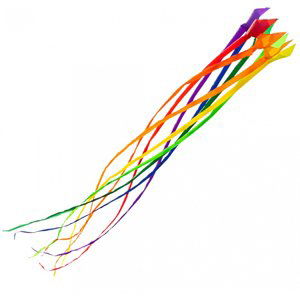Létající drak Soft Swirl Rainbow 300 - Dragon Tail