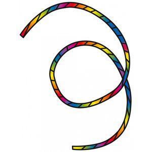 Duhový ocas Tube Tail Rainbow Spiral 6 m