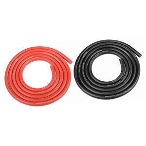 Silikonový kabel 4,5qmm, 12AWG, 2x1metr, černý a červený