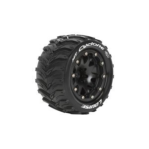 MT-CYCLONE SOFT 1/10 0 offset 12mm hex Black Bead-Lock Rims